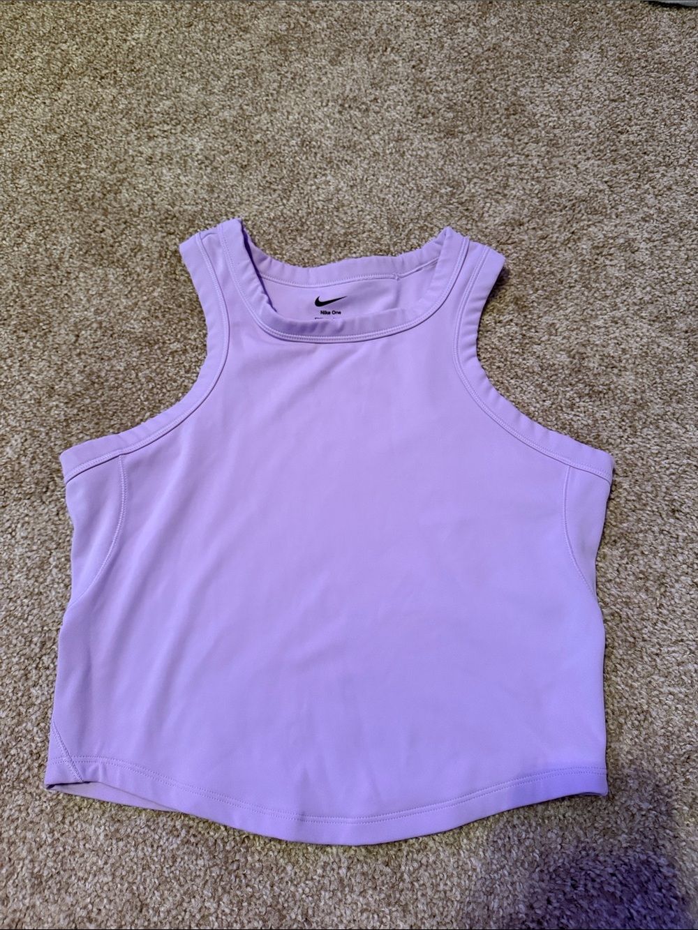 Nike Lavender High-Neck Crop Tank